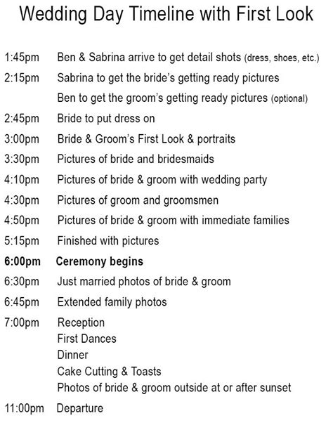 same wedding timeline for 5pm ceremony|Wedding Day Timeline 5pm Ceremony [Typical Order .